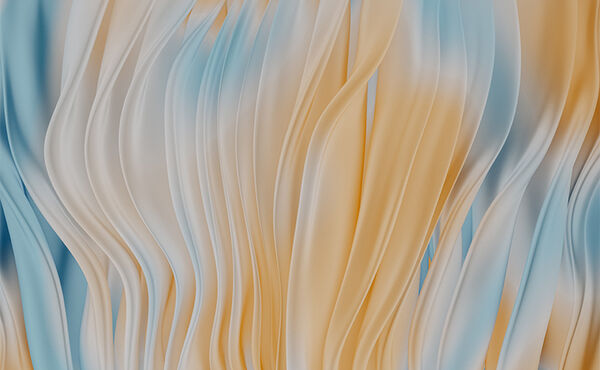 Abstract flowing pattern in soft blue, beige and white tones, symbolising mental clarity and energy flow.